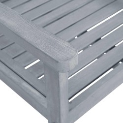 Chaises de jardin lot de 2 Gris Bois solide d'acacia 639261639261