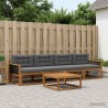 Ensemble de canapés d'extérieur 5 pcs Naturel et Anthracite 639263639263
