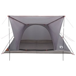 Tente de camping Gris et orange 6 personnes Polyester et Acier 639268639268