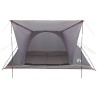 Tente de camping Gris et orange 6 personnes Polyester et Acier 639268639268