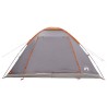 Tente de camping Gris et orange 6 personnes Polyester et Acier 639268639268