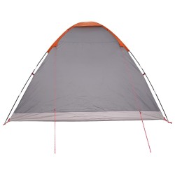 Tente de camping Gris et orange 6 personnes Polyester et Acier 639268639268