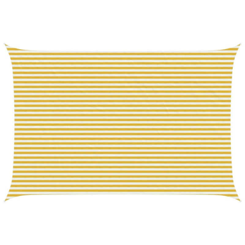 Voile d'ombre Jaune et blanc 4 x 5 m HDPE 639269639269