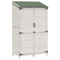 Abri de jardin Blanc 106,5 x 56 x 176 cm Bois de Sapin Massif 639272639272