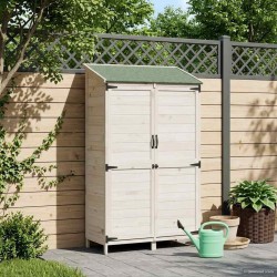 Abri de jardin Blanc 106,5 x 56 x 176 cm Bois de Sapin Massif 639272639272