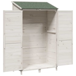 Abri de jardin Blanc 106,5 x 56 x 176 cm Bois de Sapin Massif 639272639272