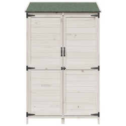 Abri de jardin Blanc 106,5 x 56 x 176 cm Bois de Sapin Massif 639272639272