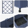 Bac de jardin avec treillis et roues 3 pc Gris PP 639275639275