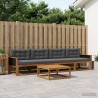 Ensemble de canapés d'extérieur 5 pcs Naturel et Anthracite 639277639277