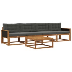 Ensemble de canapés d'extérieur 5 pcs Naturel et Anthracite 639277639277
