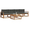 Ensemble de canapés d'extérieur 5 pcs Naturel et Anthracite 639289639289