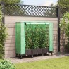 Jardinière de jardin avec couverture de serre et roues 3 pc PP 639296639296