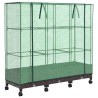 Jardinière de jardin avec couverture de serre et roues 3 pc PP 639296639296