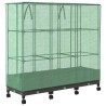 Jardinière de jardin avec couverture de serre et roues 3 pc PP 639296639296