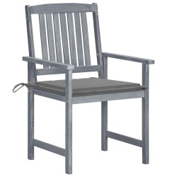 Chaises de jardin et coussins lot de 6 Bois acacia massif Gris 639304639304