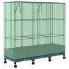 Jardinière de jardin avec couverture de serre et roues 3 pc PP 639308639308