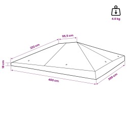 Housse de Gazebo 300 x 400 cm Bleu 639312639312