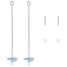 Ancre de terre 2 pcs Argenté Ø10 x 60 cm Métal galvanisé 639313639313