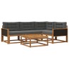 Ensemble de canapés d'extérieur 5 pcs Naturel et Anthracite 639314639314