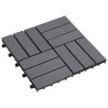 Carreau de terrasse 30 pcs Gris 30 x 30 cm Bois d'acacia 639315639315