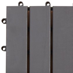 Carreau de terrasse 30 pcs Gris 30 x 30 cm Bois d'acacia 639315639315