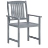 Chaises de jardin et coussins lot de 6 Bois acacia massif Gris 639318639318