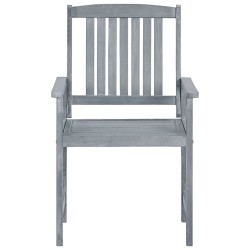 Chaises de jardin et coussins lot de 6 Bois acacia massif Gris 639318639318