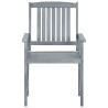 Chaises de jardin et coussins lot de 6 Bois acacia massif Gris 639318639318