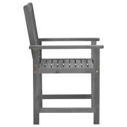 Chaises de jardin et coussins lot de 2 Gris Bois acacia massif 639320639320
