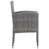 Chaises de jardin coussins gris foncé 4 pcs gris résine tressée 639321639321