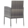 Chaises de jardin coussins gris foncé 4 pcs gris résine tressée 639321639321