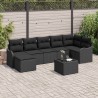 Ensemble de canapé de jardin Noir polyrotin 639324639324