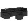 Ensemble de canapé de jardin Noir polyrotin 639324639324