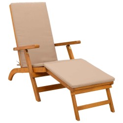 Chaise longue inclinable et pliable 3 pcs Taupe 639327639327