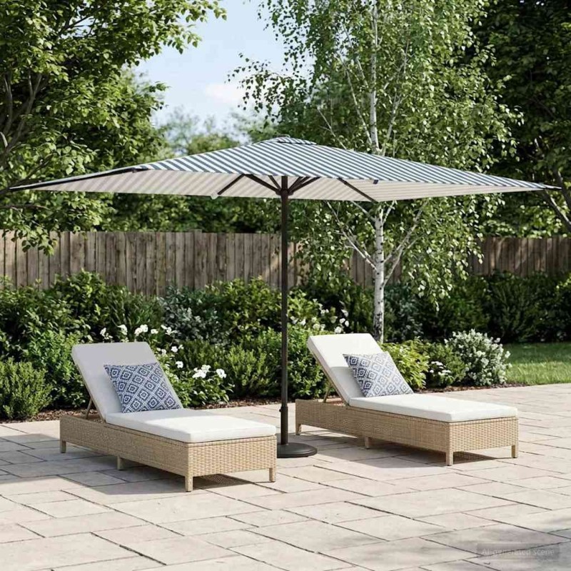 Parasol de jardin 200 x 300 cm Polyester Rectangulaire 639333639333