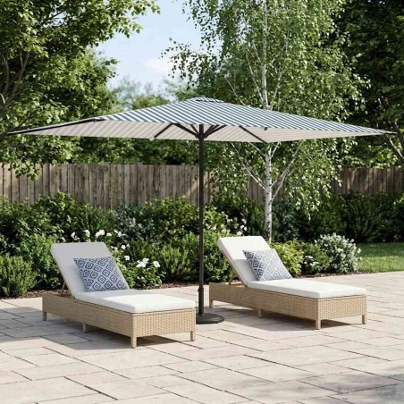 Parasol de jardin 200 x 300 cm Polyester Rectangulaire 639333639333