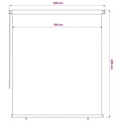 Store roulant d'extérieur 225 (l) x 230 (H) cm bleu HDPE 639334639334