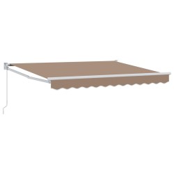 Auvent rétractable Taupe 4 × 3 m 100% Polyester et Aluminium 639343639343