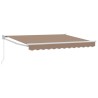Auvent rétractable Taupe 4 × 3 m 100% Polyester et Aluminium 639343639343
