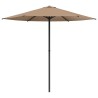 Parasol de jardin 230 x 230 cm Polyester Rectangulaire Taupe 639345639345