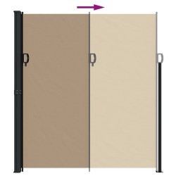 Auvent latéral rétractable taupe 220x500 cm 639357639357