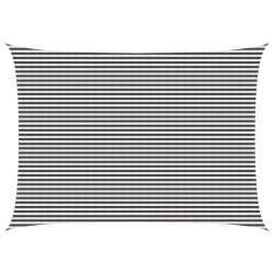 Voile d'ombre Anthracite et blanc 5 x 8 m HDPE 639363639363