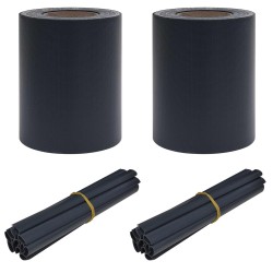 Tans de jardin pour l'intimité 2 pcs Gris foncé 35 x 0,19 m PVC 639364639364