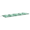 Coussin de banc de jardin à motif de feuilles 200 x 50 x 7 cm tissu Oxford 639365639365