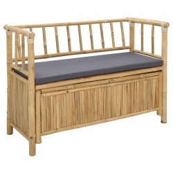 Banc de Rangement de Jardin 110 x 47 x 80 cm Bambou Naturel 639370639370