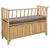 Banc de Rangement de Jardin 110 x 47 x 80 cm Bambou Naturel 639370639370