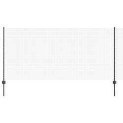 Clôture en fil soudé avec poteaux 25 x 1,2 m Gris Maille 639371639371