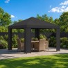 Pavillon 3 x 3 m Anthracite Polyester et Acier 190 gsm 639381639381