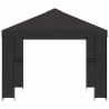 Pavillon 3 x 3 m Anthracite Polyester et Acier 190 gsm 639381639381