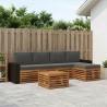 Ensemble de canapés d'extérieur 6 pcs Naturel et Anthracite 639389639389